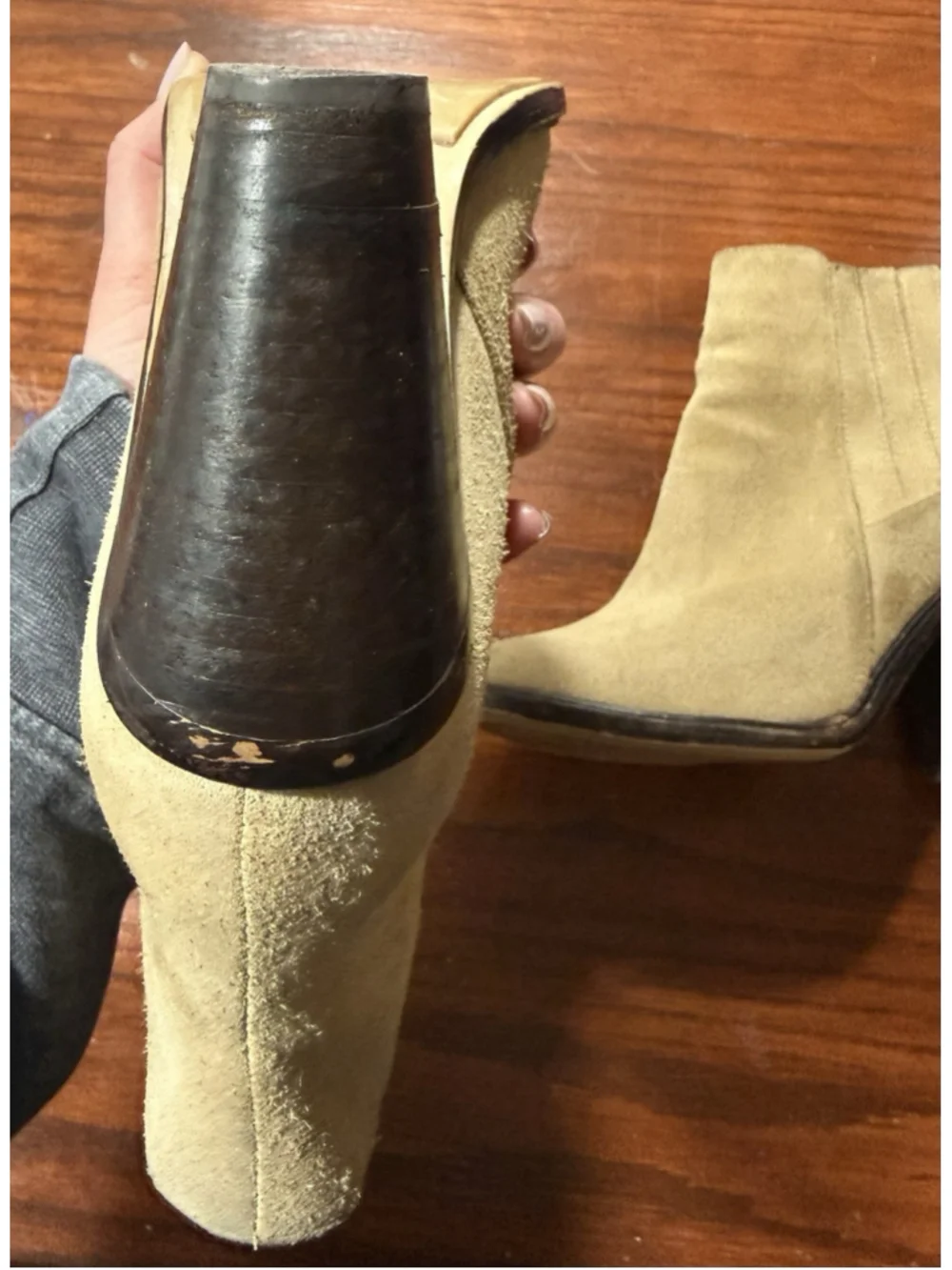 Women's Joie Close Suede Ankle Booties Tan Size 37 1/2